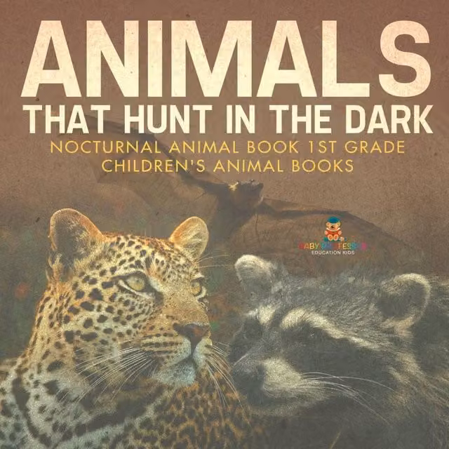 Baby Professor Animals That Hunt In The Dark Nocturnal Animal Book for 1st Grade in White