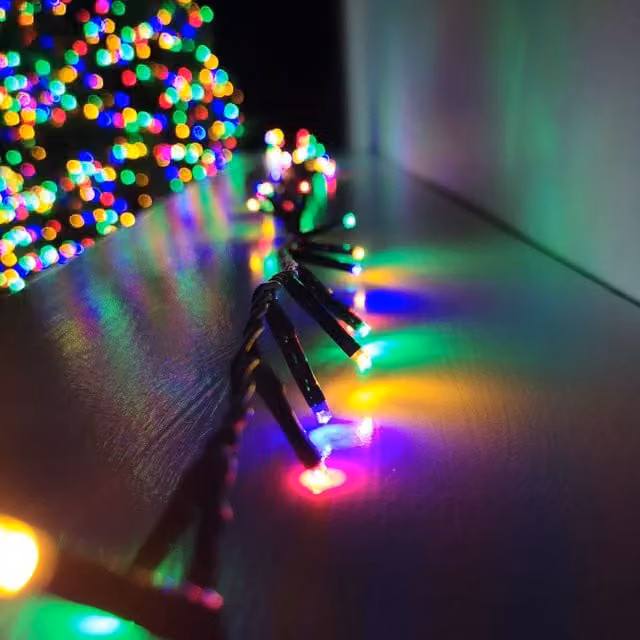 Samuel Alexander Multi-Coloured LED TreeBrights Christmas String Lights with Timer, 50m, 2000 LEDs