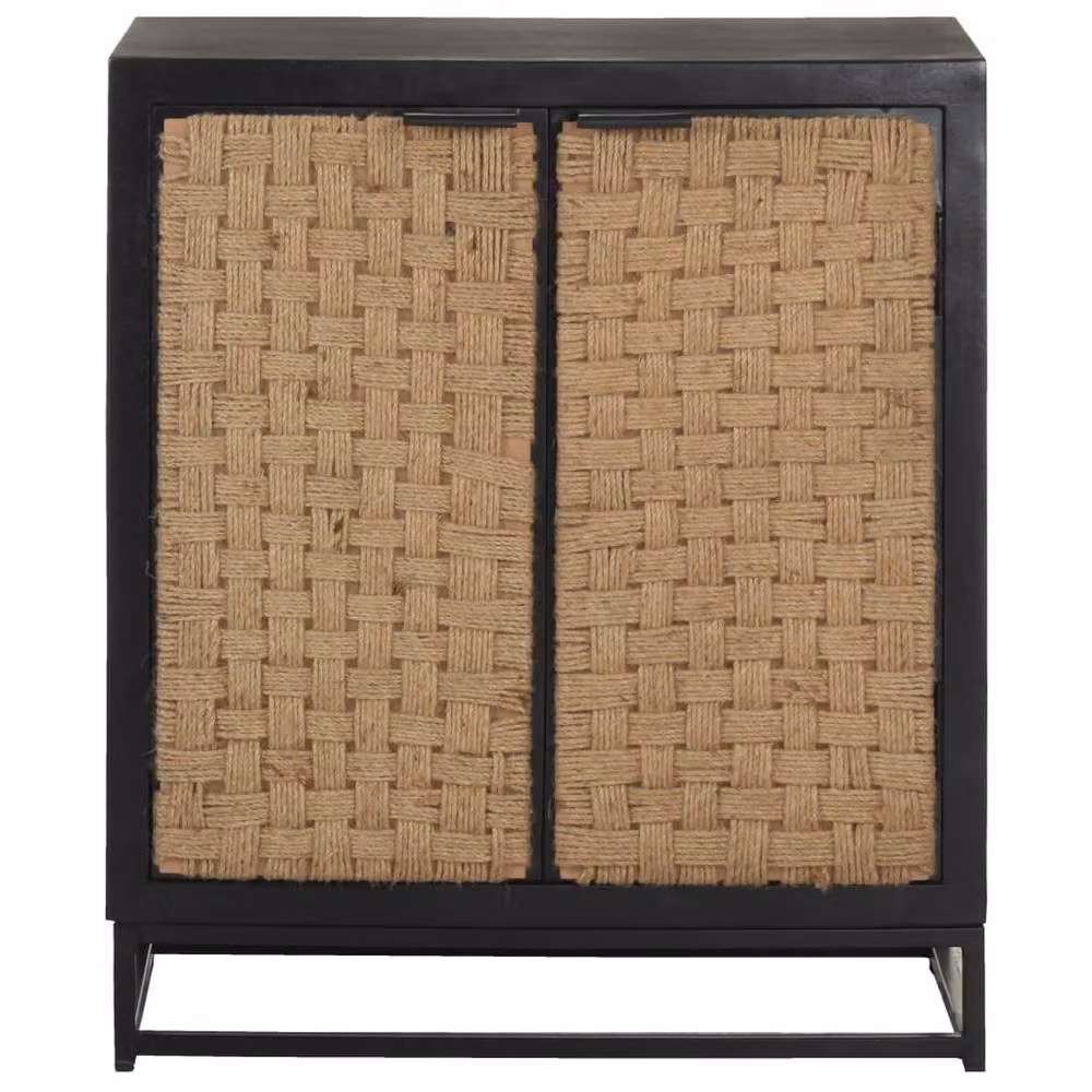 Berkfield Home Black Solid Mango Wood Sideboard W/D/H: 60 x 35 x 70 cm – 2