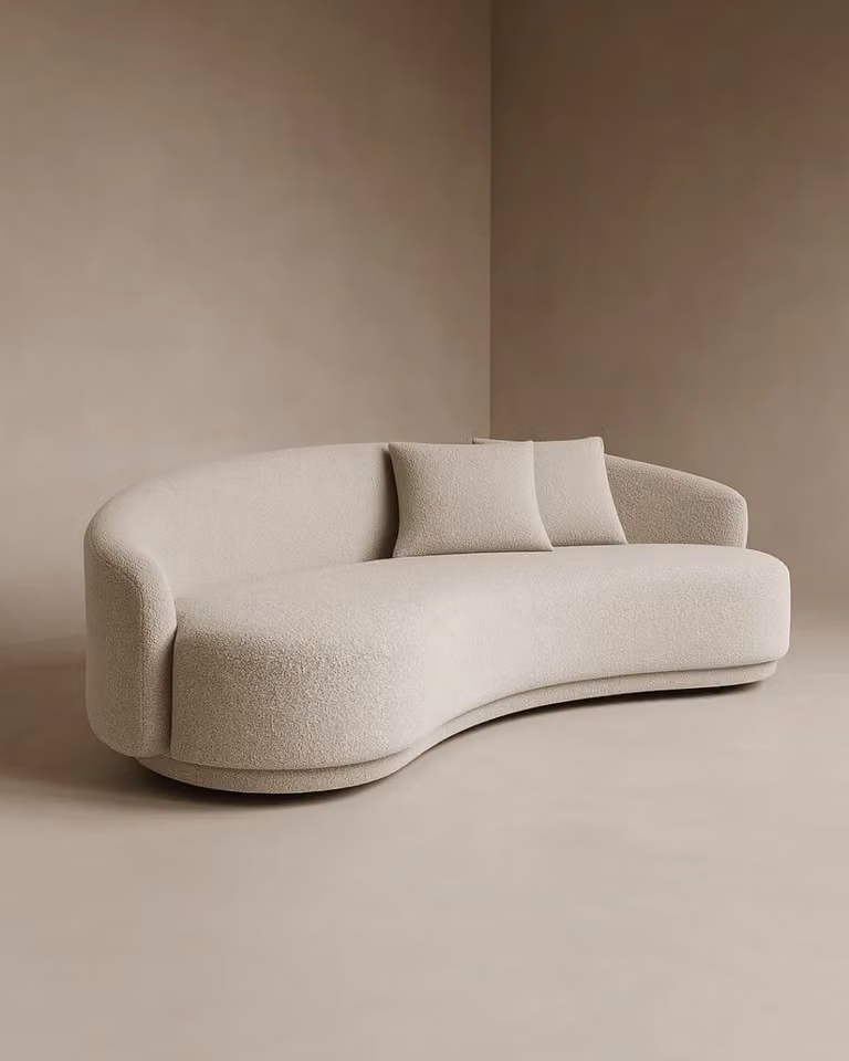 Tommy Franks Cove 4-Seater Sofa in Steam Bouclé Beige