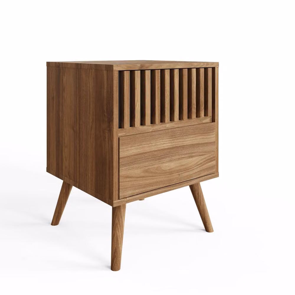 GFW Rowan 2 Drawer Bedside Table in Light Oak – 2