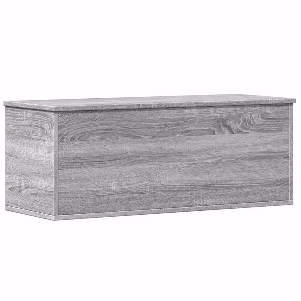 Berkfield Home Grey Sonoma Storage Box in Engineered Wood W: 90 cm, D: 35 cm, H: 35 cm – 2