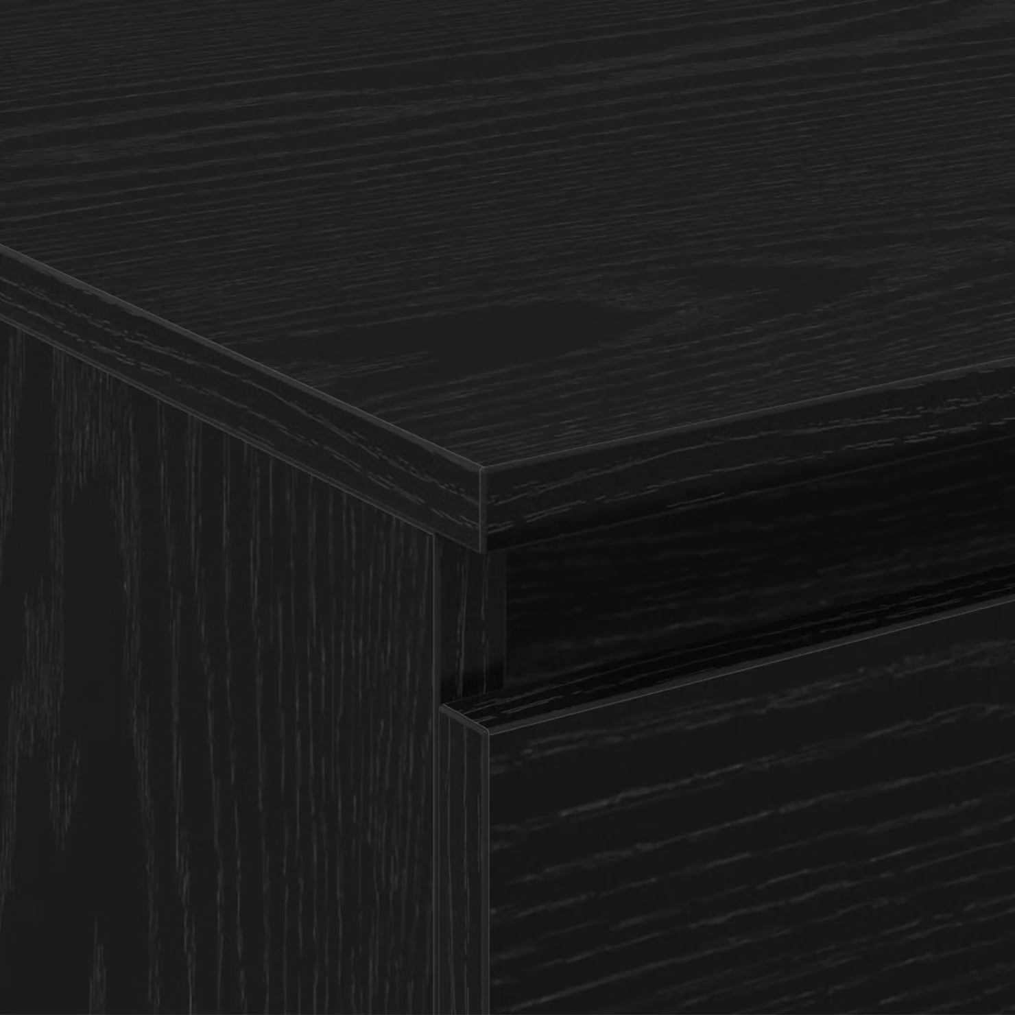 Berkfield Home Modern Black Oak Coffee Table, W: 90 cm, D: 50 cm, H: 36 cm – 4