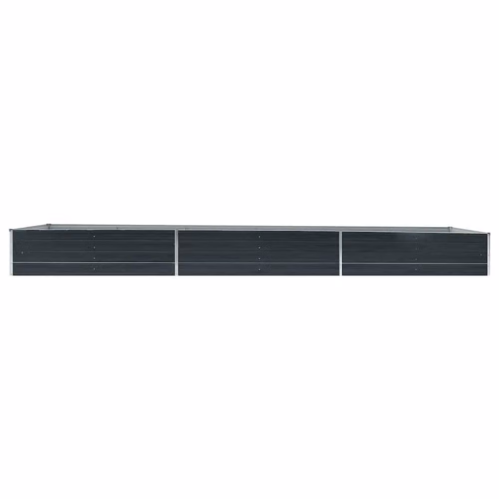 Berkfield Home Garden Galvanised Steel Raised Bed in Anthracite Grey, W: 480 cm, D: 80 cm, H: 45 cm – 3