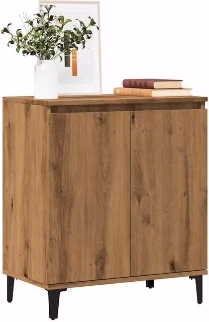 Berkfield Home Artisan Oak Sideboard in Brown, W/D/H: 60 x 35 x 70 cm