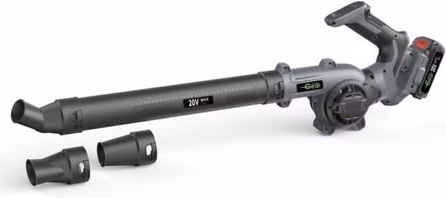 Garden Gear 20V Multi-Speed Cordless Leaf Blower with Rechargeable Battery, Grey