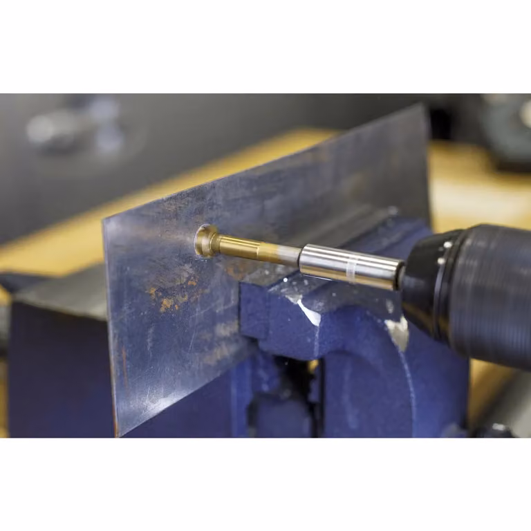 Loops 4 Piece Multifunction Bit Set with Hole Saw, Step and Tube Drills and Countersink in Multicolour
