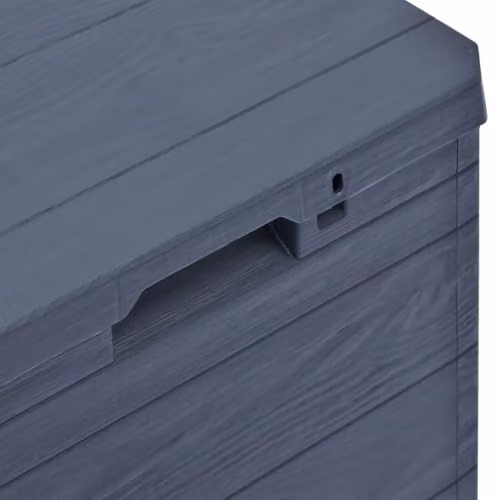 vidaXL Anthracite Plastic Garden Storage Box with Removable Lid – 6