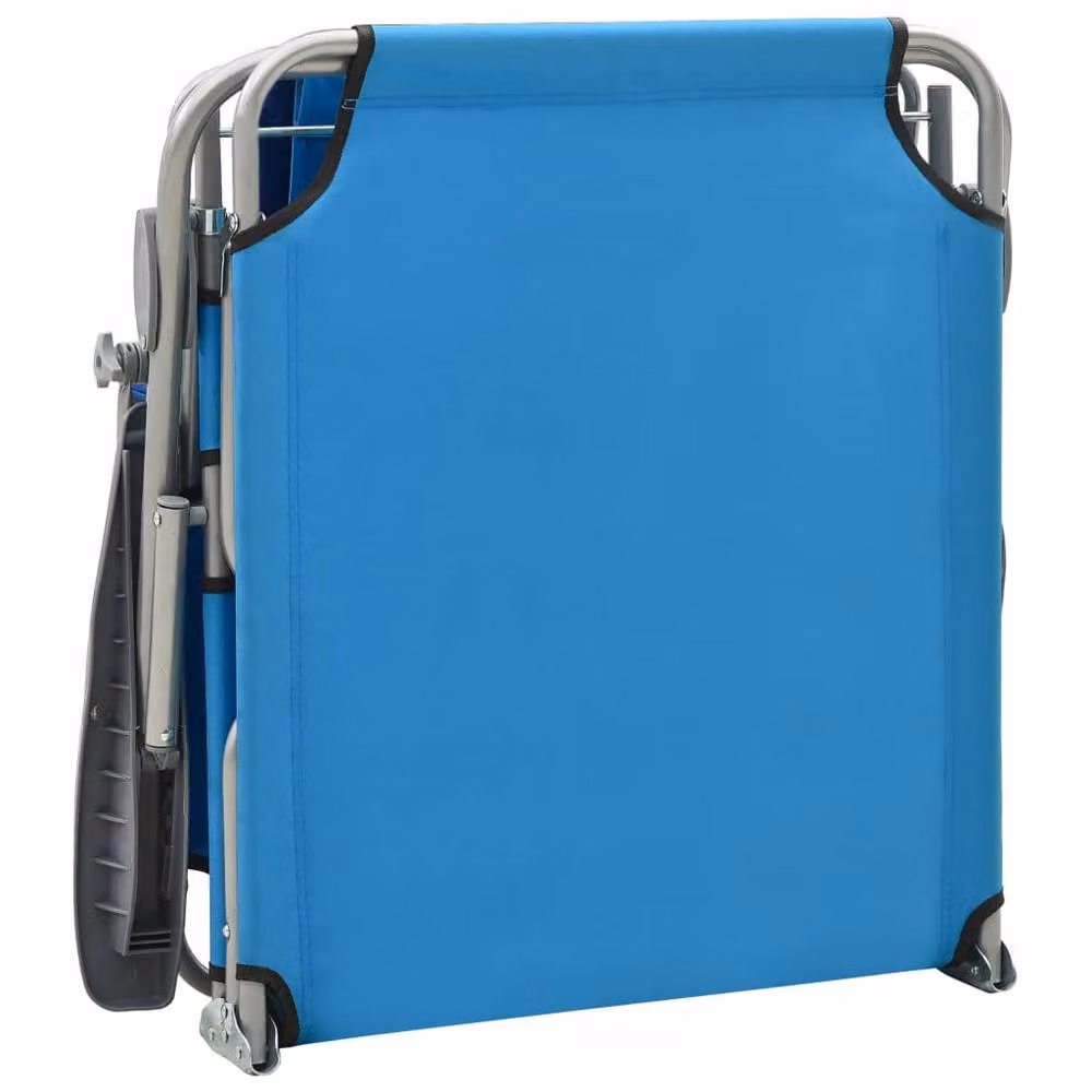Berkfield Home Sun Lounger with Canopy in Steel Blue – 4