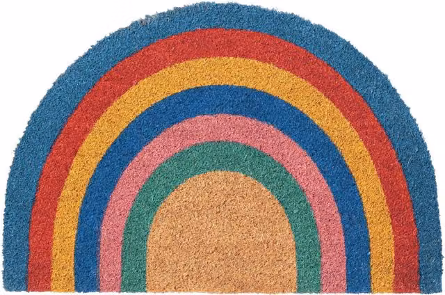Nicola Spring Half Moon Coir Door Mat, Multicolour, W: 60 cm, D: 40 cm – 4