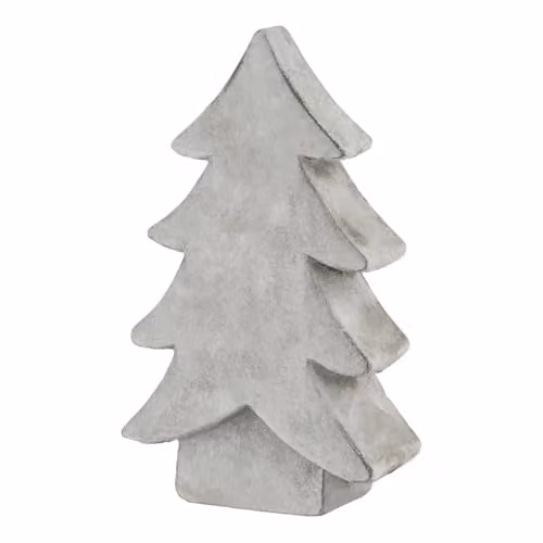 Love Lace Athena Stone Tabletop Christmas Tree in White and Grey