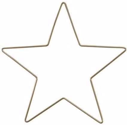 KDMD 20 Pack Gold Metal Star Wire Frames, 25.4 cm Diameter