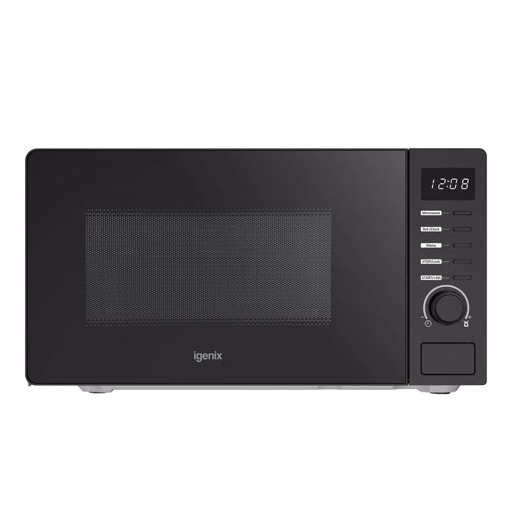 Igenix 20L 700W Solo Digital Countertop Microwave in Black – 2