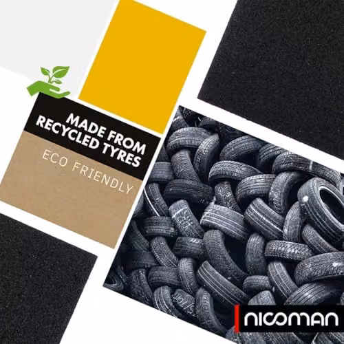 Nicoman Anti-Vibration Rubber Mat for Washing Machines and Tumble Dryers, Black, W/D/H: 60 x 60 x 0.8 cm – 8