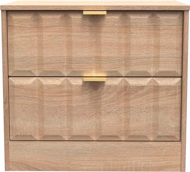 Ready Assembled 2 U Seattle 2 Drawer Side Table in Light Oak – 1