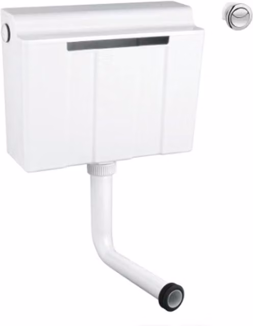 Grohe Dual Flush Furniture Cistern 6L with Side Inlet, Grey, 39054000