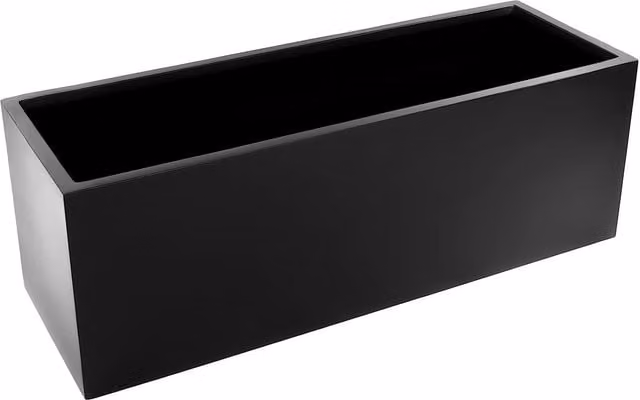 Primrose Fibreglass Trough Planter in Matte Black