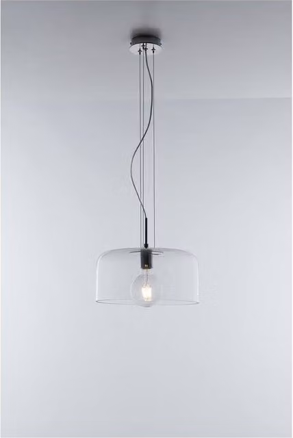Netlighting Gibus Transparent Glass Dome Pendant Light with E27 Fitting