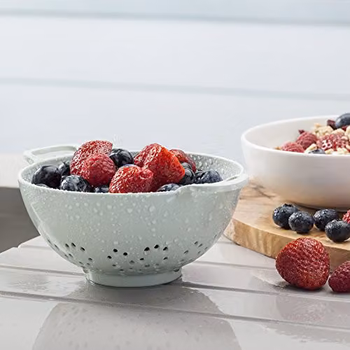 Zeal Melamine Colander with Handles, Green, Diameter: 15 cm – 3