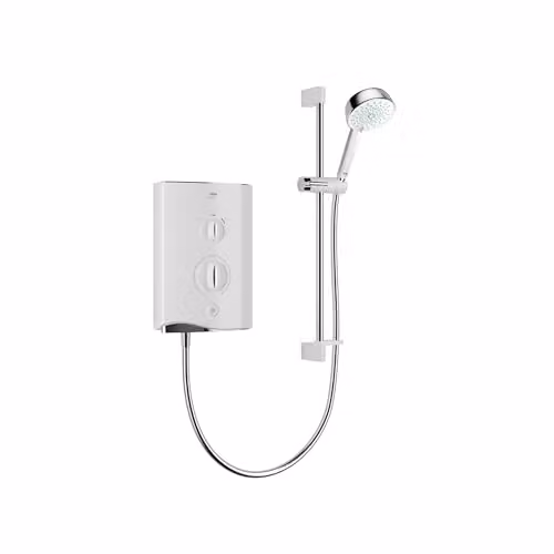 Mira Sport Multi-Fit Single Outlet Electric Shower 9kW in White and Chrome