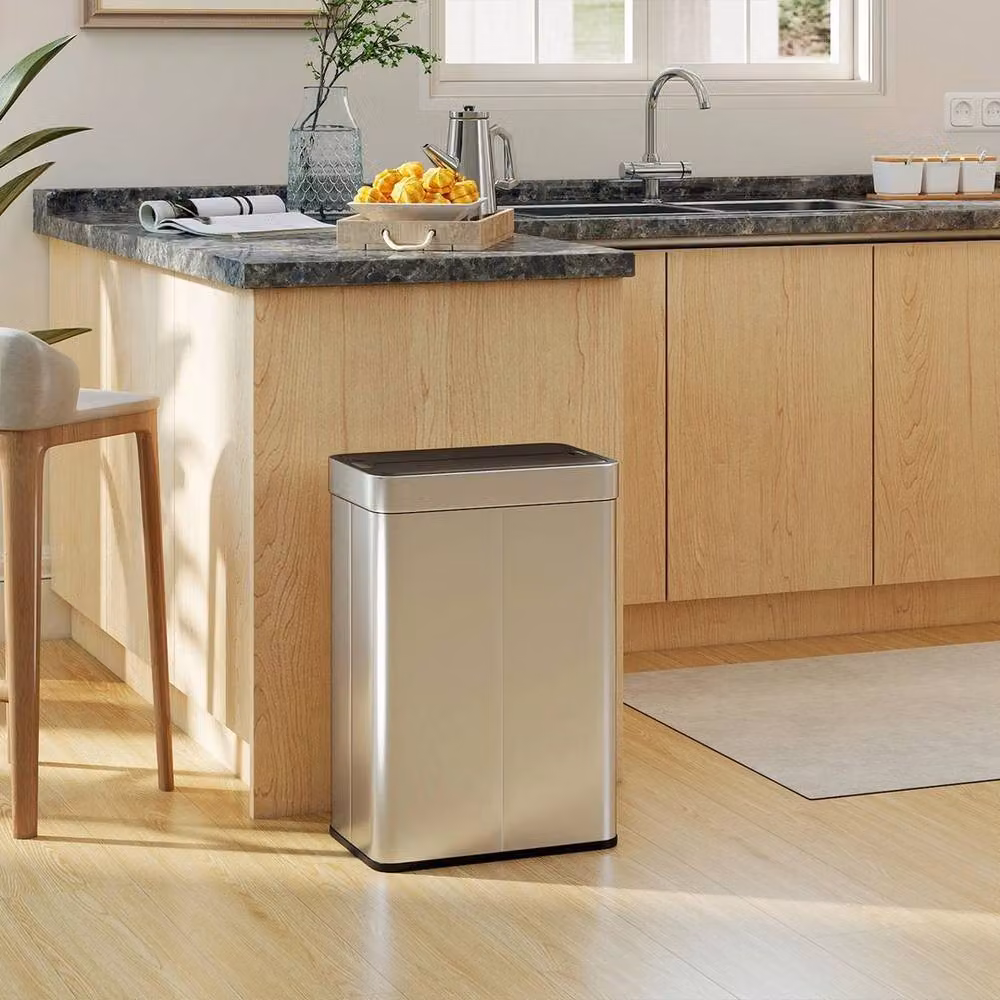KORVIXA Automatic Touchless Rubbish Bin in Silver – 4