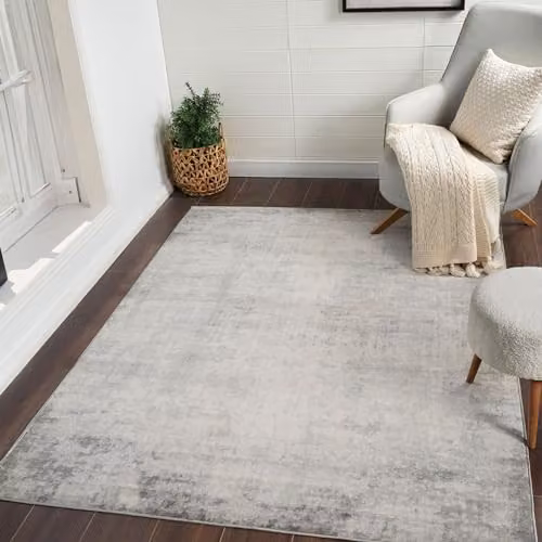 Livabliss Roma Abstract Modern Marble Rug in Grey, Blue and Brown, W/D/H: 80 x 150 x 0.8 cm – 1