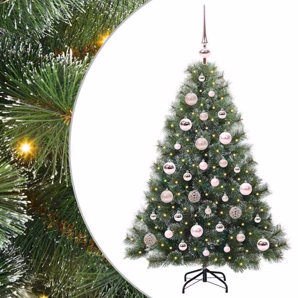 Berkfield Home Realistic Artificial Christmas Tree with 150 Warm White LEDs, Green, Height: 120 cm – 3