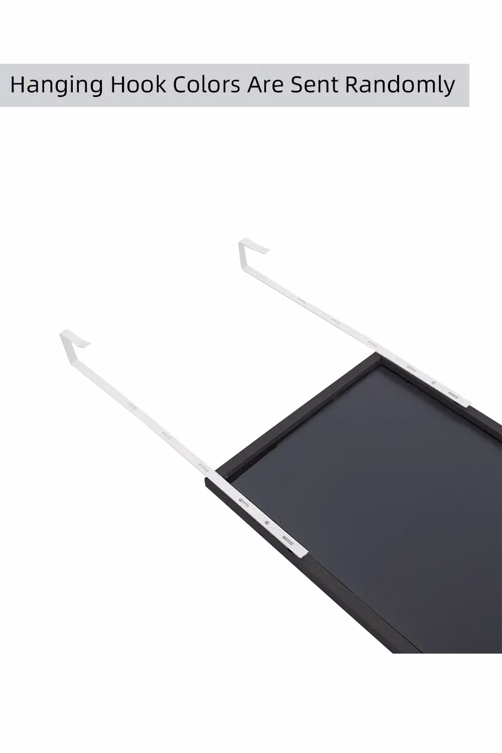 Living and Home Black Metal Frame Over the Door Full Length Mirror, W: 28 cm, H: 118 cm – 2