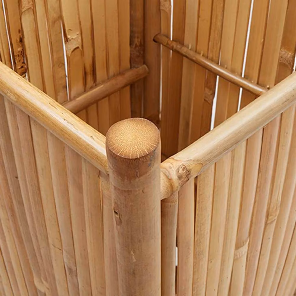 Berkfield Home Brown Bamboo Wood Planter Tub W/D/H: 40 x 40 x 80 cm – 3