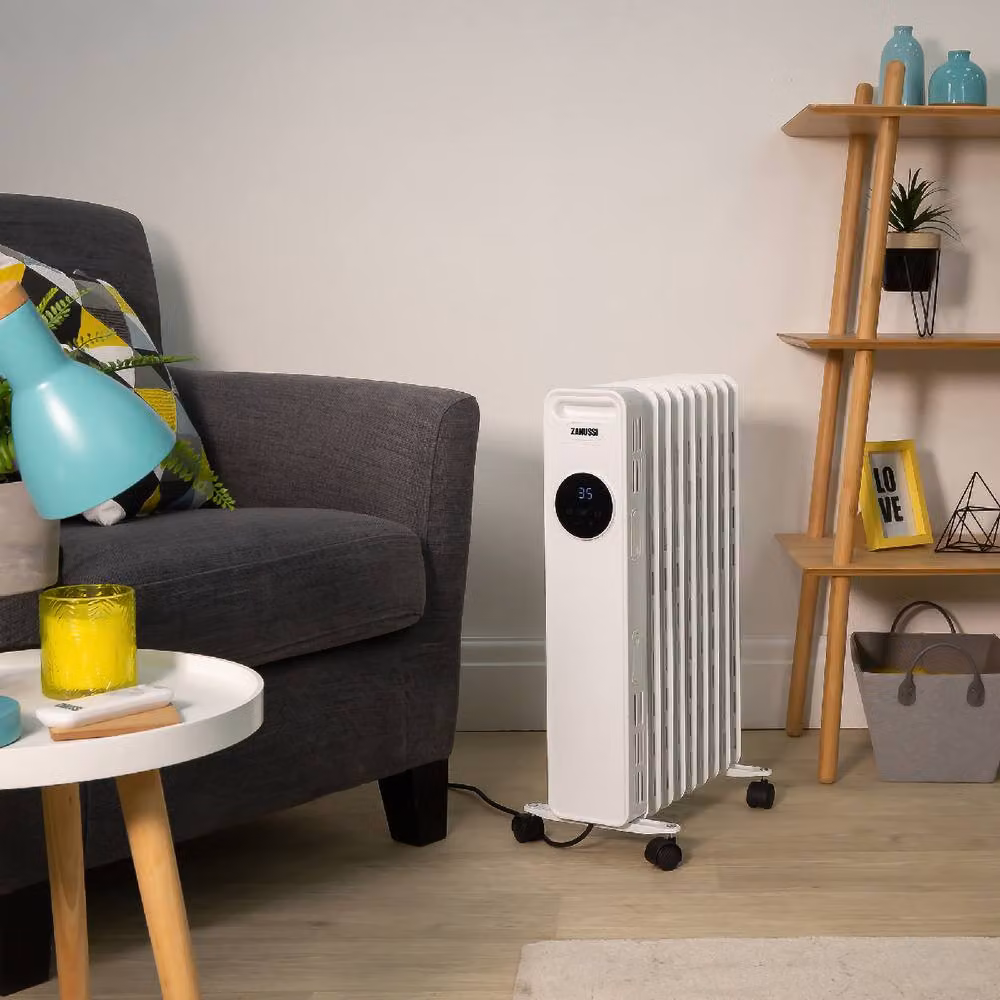 Zanussi 2300W White Oil Filled Radiator with Remote Control, 24 Hour Timer and Overheat Protection, ZOFR5005 – 2