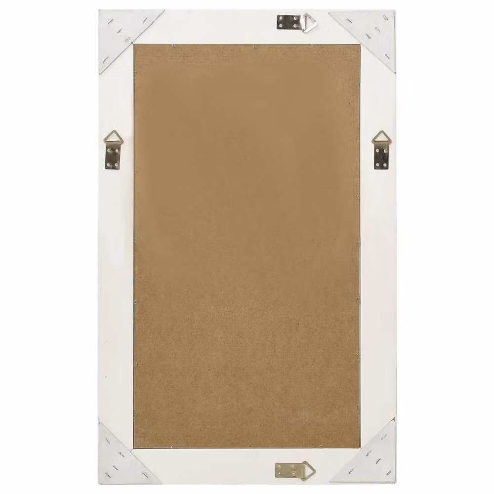 Berkfield Home Antique Baroque Style Rectangular Wall Mirror, White, W: 50 cm, H: 80 cm – 2
