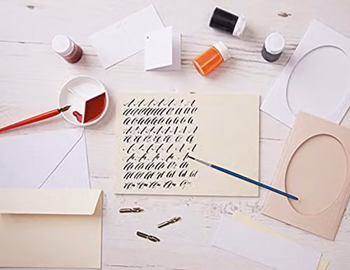 Bee & Bumble Calligraphy Ink Set in Blue, Black, Red and Yellow – 2