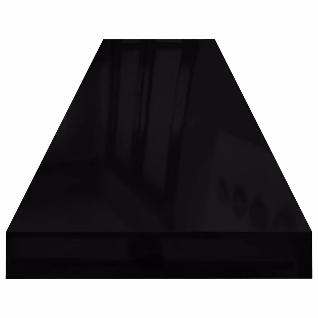 Berkfield Home Floating Wall Shelf in High Gloss Black, W: 120 cm, D: 23.5 cm, H: 3.8 cm – 3