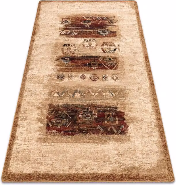 RugsX Wool Omega Rectangular Rug in Beige, W: 100 cm, D: 66 cm – 1