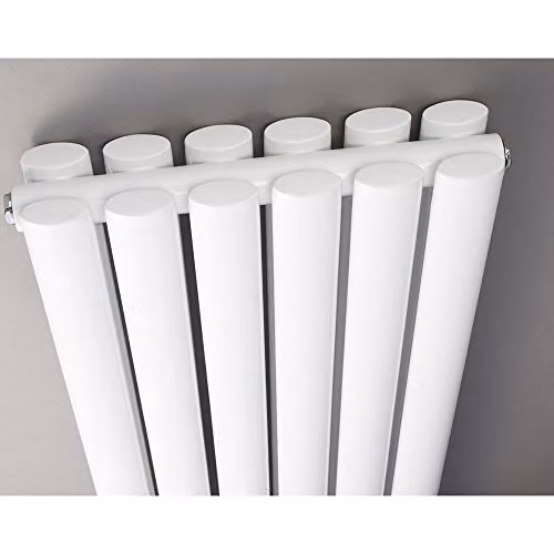 Hudson Reed HRE007 Revive Compact Double Panel Radiator, White, W: 180 cm, H: 23.6 cm – 2