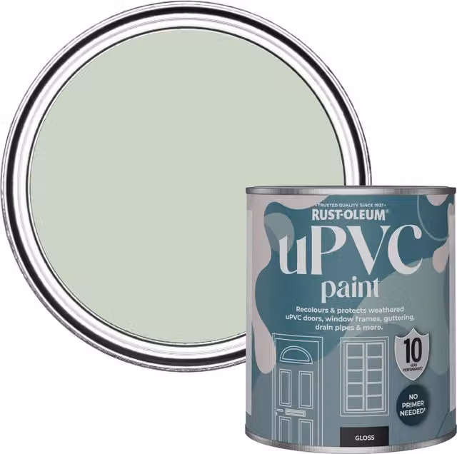 Rust-Oleum Gloss Finish UPVC Paint in Green, 0.75 l
