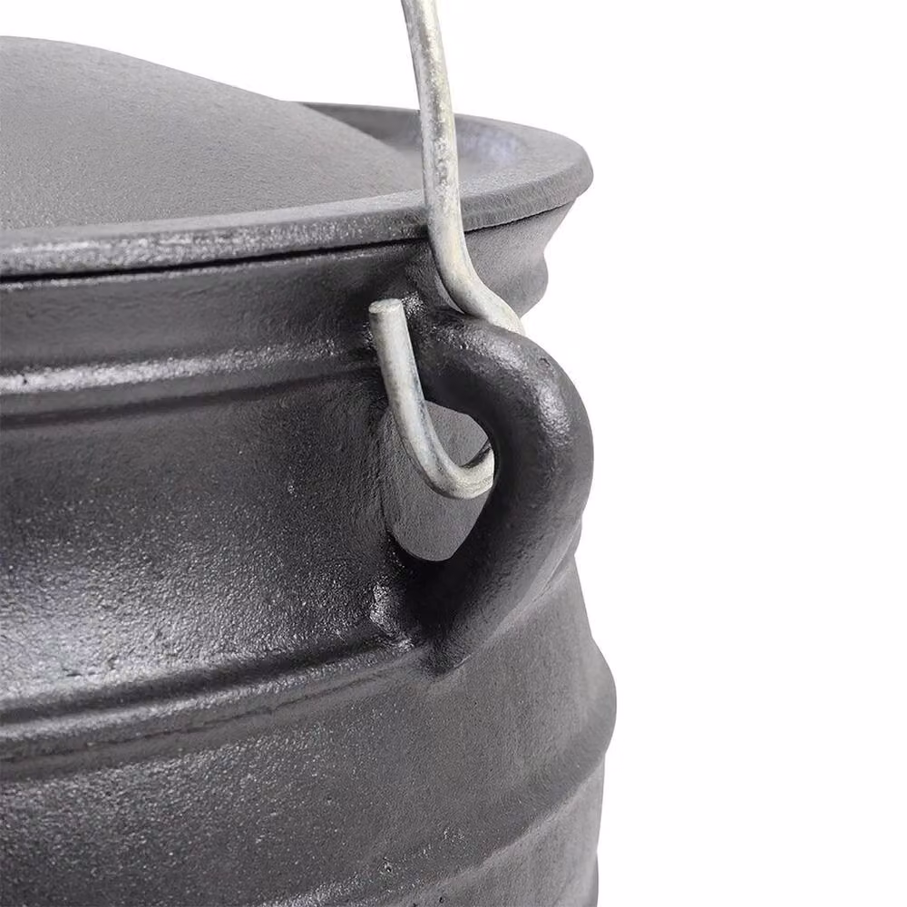 Kelvenix 8 Litre Black Cast Iron Non-Stick Potjie Pot Stockpot – 4