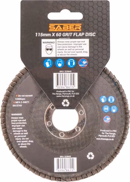 Saber Brown Metal Flap Removal Disc, Diameter: 115 mm