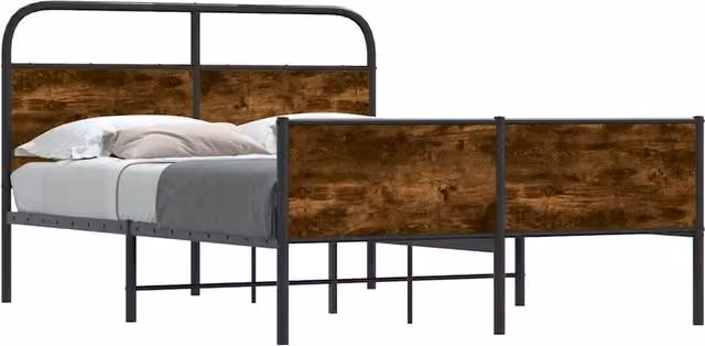 Berkfield Home Bed Frame in Sonoma Oak Brown, W/D/H: 120 x 190 cm – 1