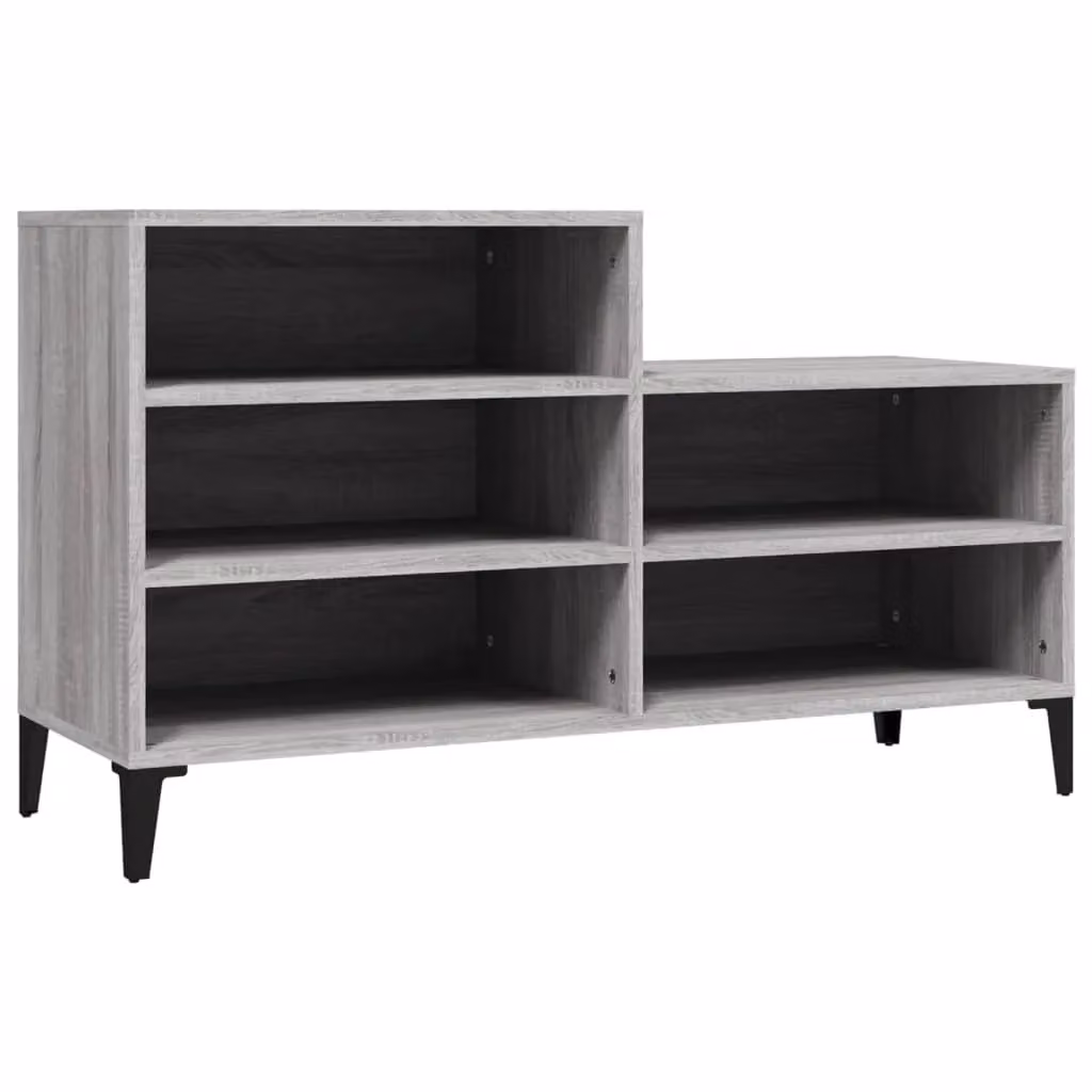 Berkfield Home Grey Sonoma Shoe Cabinet with Internal Shelves, W/D/H: 102 x 36 x 60 cm – 2