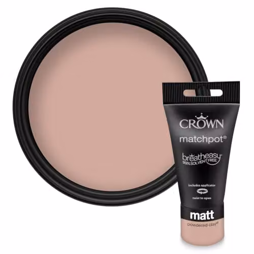 Crown Walls & Ceilings Blush Pink Matt Water Based Paint Tester Pot 40ml