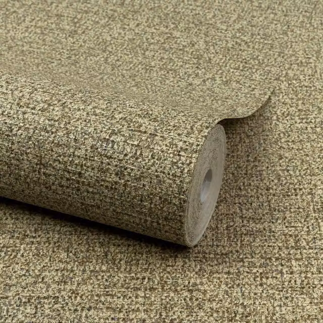 Grandeco Mysore Plain Textile Roll in Khaki Green