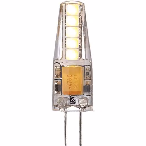 Loops 2W SMD G4 LED Capsule Bulb, 4000K Cool White, 200 Lumen, Transparent and White