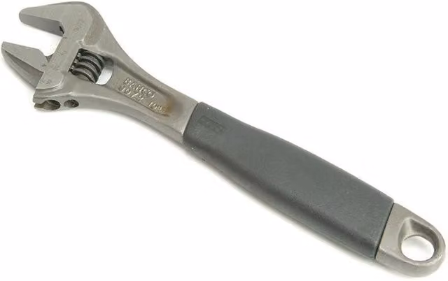 Bahco 9071 Ergo Adjustable Wrench in Black and Silver, 200 mm