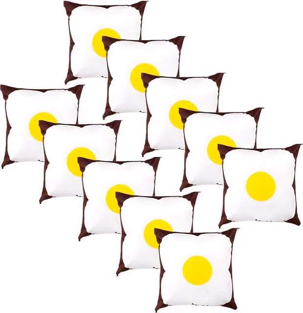 Gardenista Water Resistant Outdoor Printed Square Scatter Cushion in Yellow and White