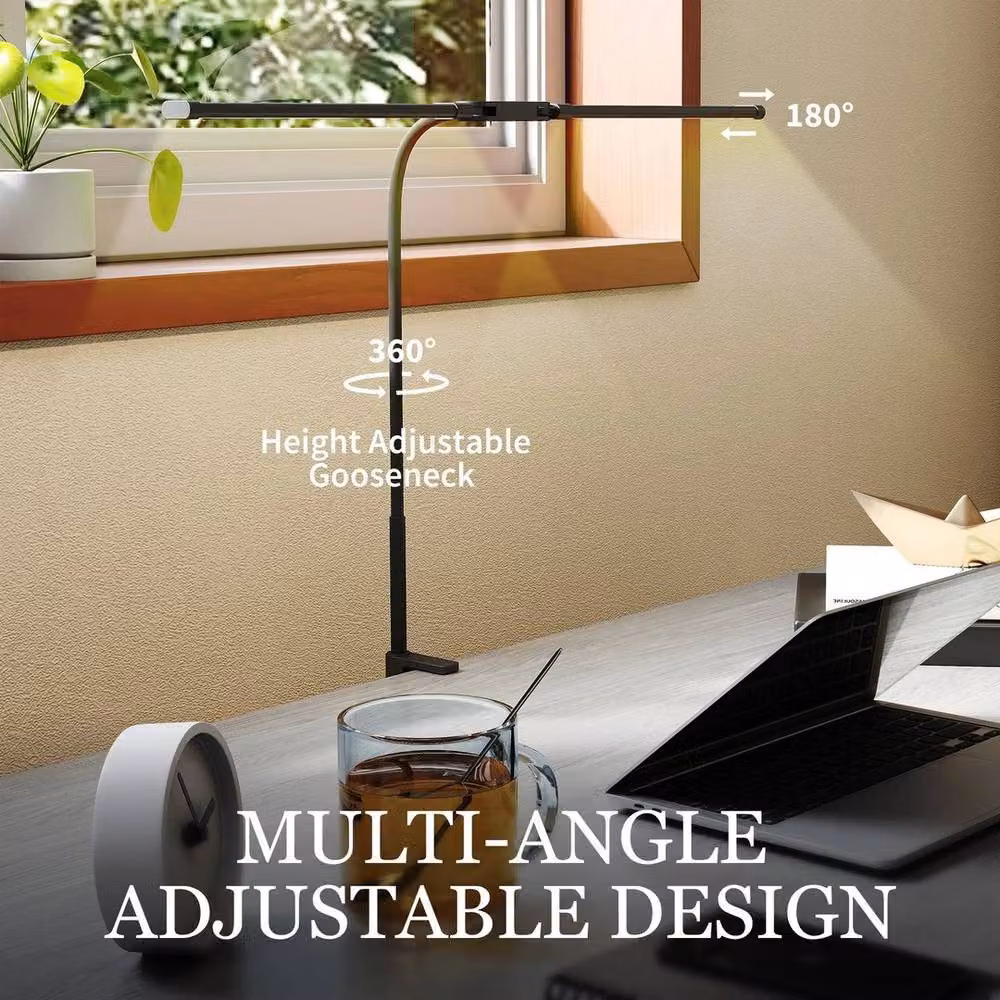 EONLION Double Head Table Lamp in Black with 3 Colour Modes and 10 Dimmable Settings – 5