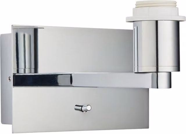 Endon Issac USB Wall Light with Chrome Effect Plate, E27, IP20
