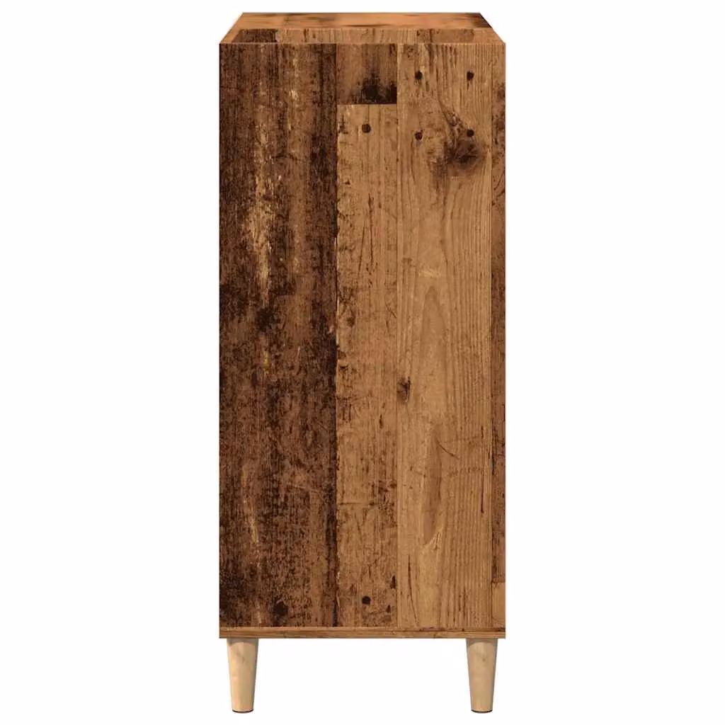 Berkfield Home Record Cabinet in Old Wood Brown, W/D/H: 84.5 x 38 x 89 cm – 4