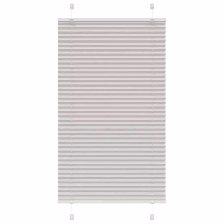 Berkfield Home Single Pleat Fabric Blind, Light Grey, W: 75 cm, H: 100 cm