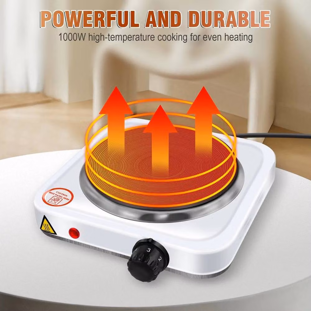 FLAVORA Single Portable Electric Hot Plate Table Top Cooker with Keep Warm Function in White – 5